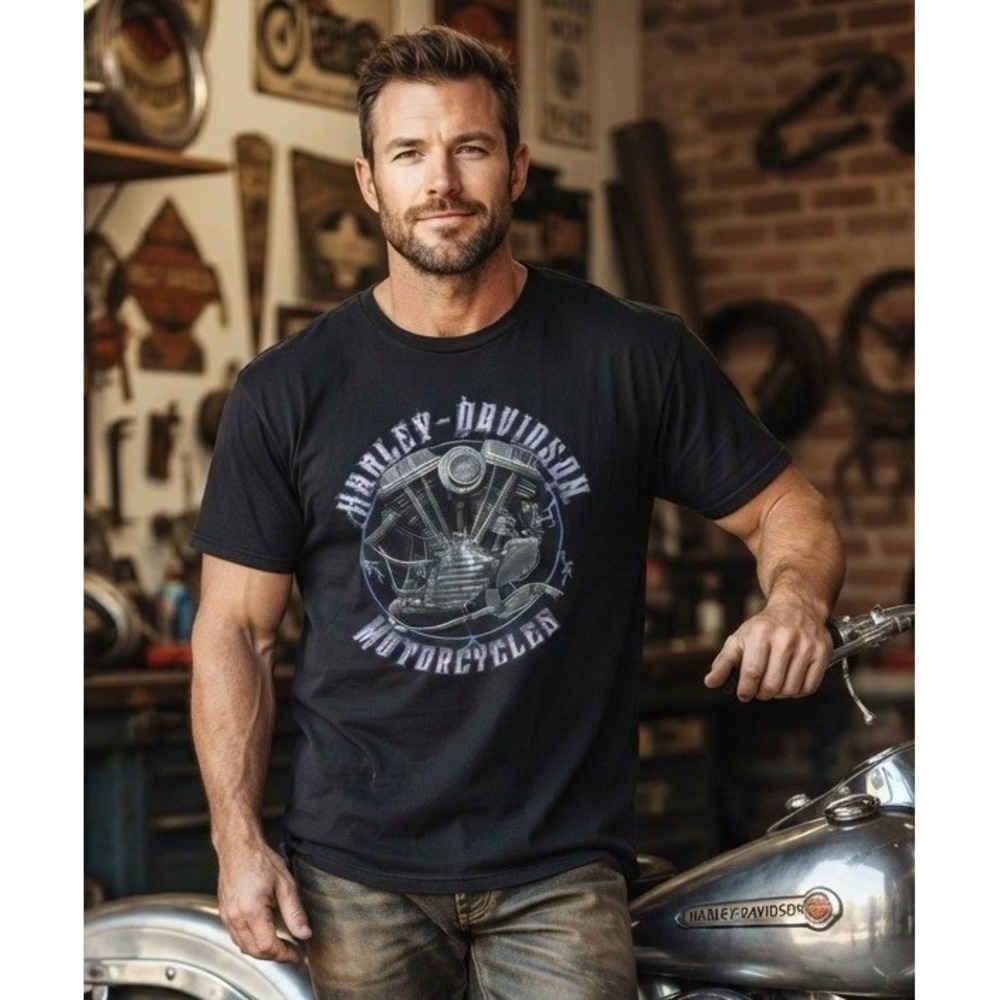 Harley-Davidson Graphic T-Shirt XXL Rochester NY Ride Free Black Cotton Moto